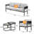 Maine Defino 5 Piece Steel Wicker Seating Group With Sofa And Cushions-22065081