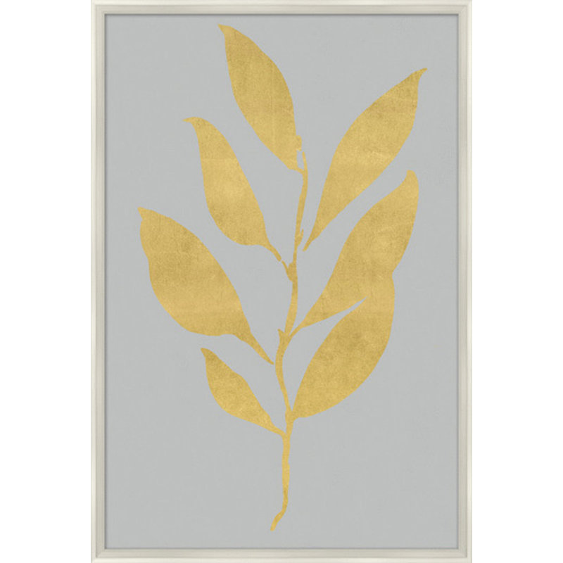 «Gilded Branch 3» par Lillian August - peinture encadrée sur papier
