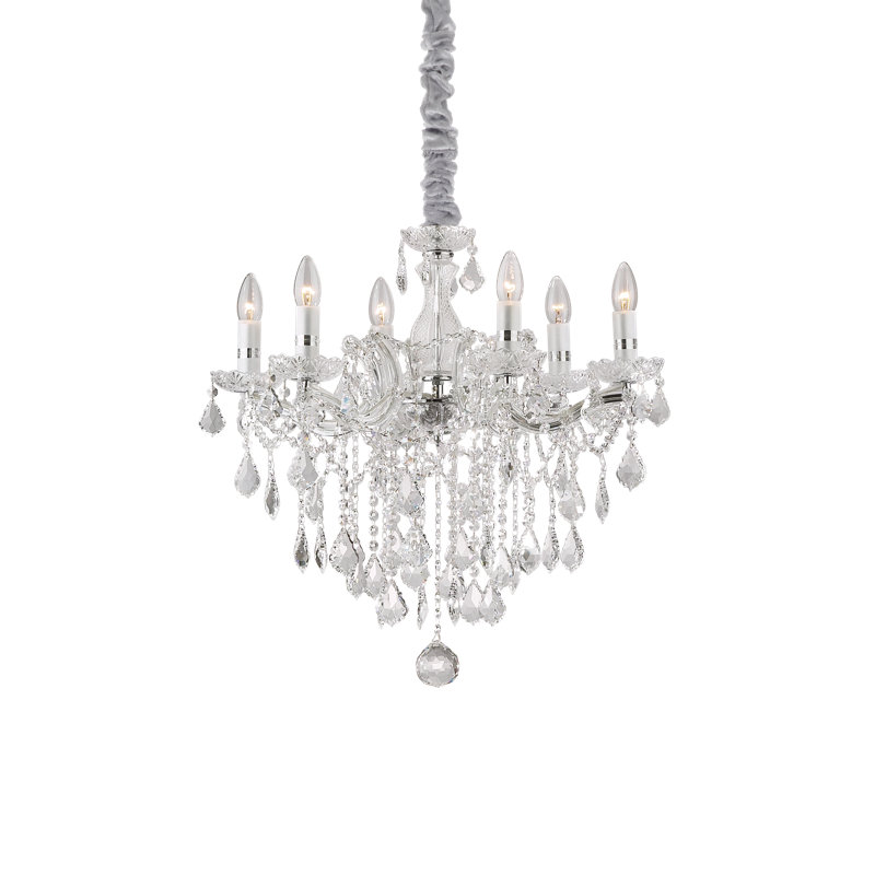 6 - Light Empire Chandelier, Sliver