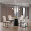 Ensemble de 4 chaises de bureau / salle à manger en polyuréthane de première qualité avec mousse haute densité, pieds en fer robuste (peinture en aérosol) et plusieurs couleurs. Assemblage facile-1360030808-1360030810