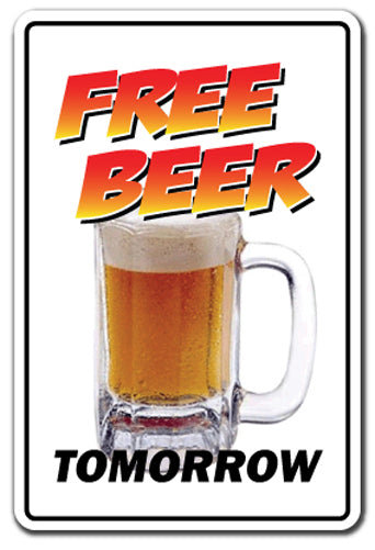 Adhésif décoratif «Free Beer Demain»
