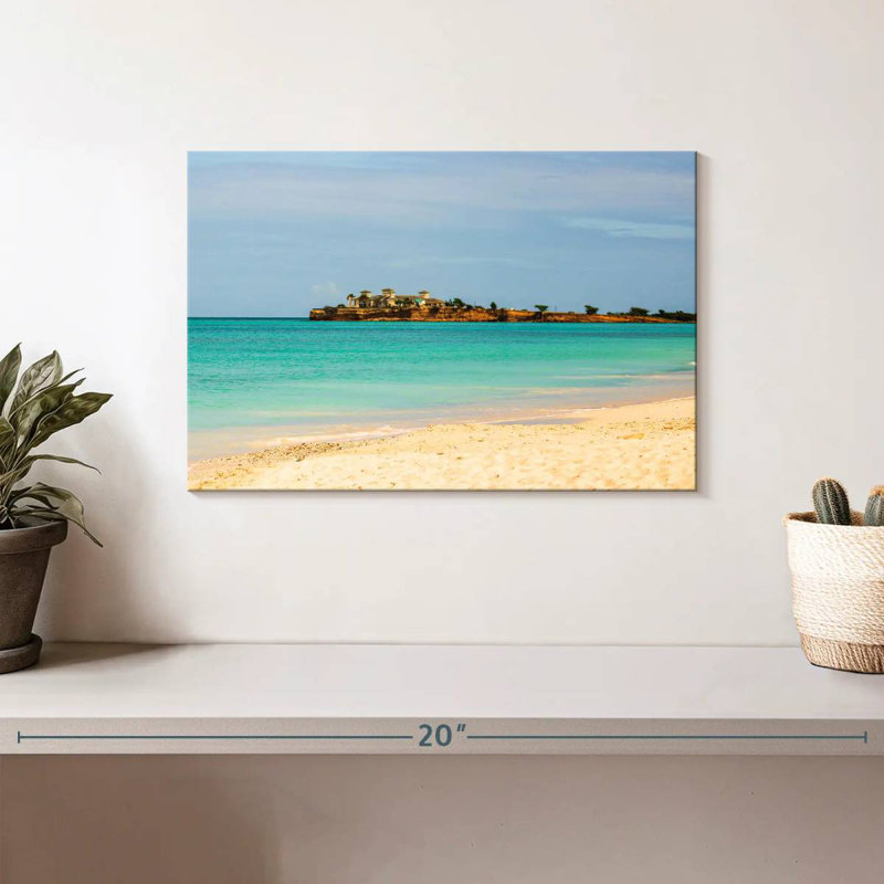 Paysage de la plage Gillard à Antigua, H 8 po x l 12 po