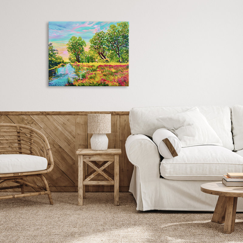 Jour de grâce, toile de paysage, conception par Lee Ann Zirbes, H 16 po x l 20 po