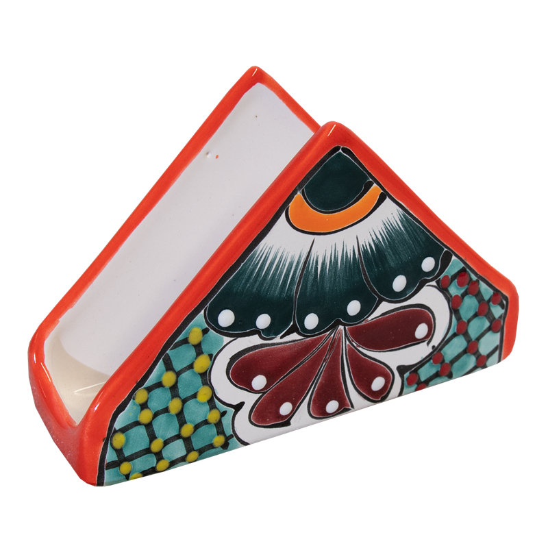 Talavera Napkin Holder - Green