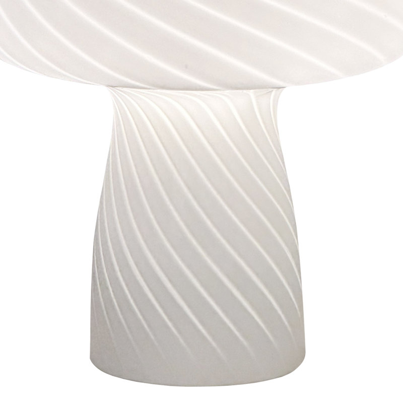 Lampe de fantaisie en verre Keaten, Blanc