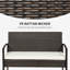 Ensemble de canapés de patio en acier durable, style boho pour les réceptions en plein air