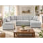 Upholstered 117.5 " Chenille U-Shaped Sofa Bed-732847098