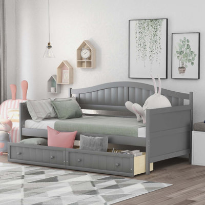Lit de jour simple en bois