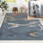 Kingdarr T-Rex Modern Kids Machine-Washable Rug-1152917450-1179495552