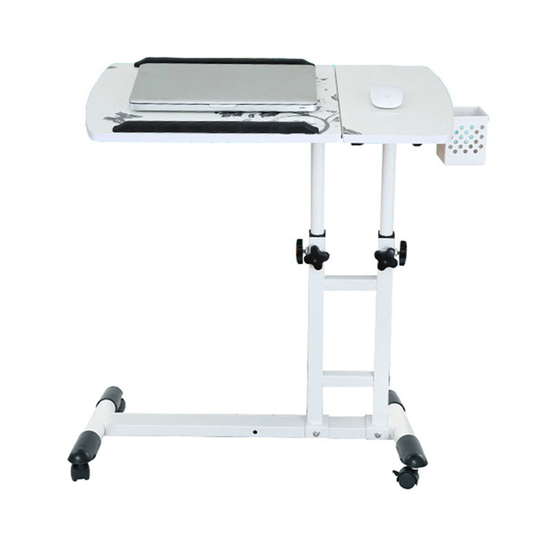 Adjustable Metal Base Computer Desk, White