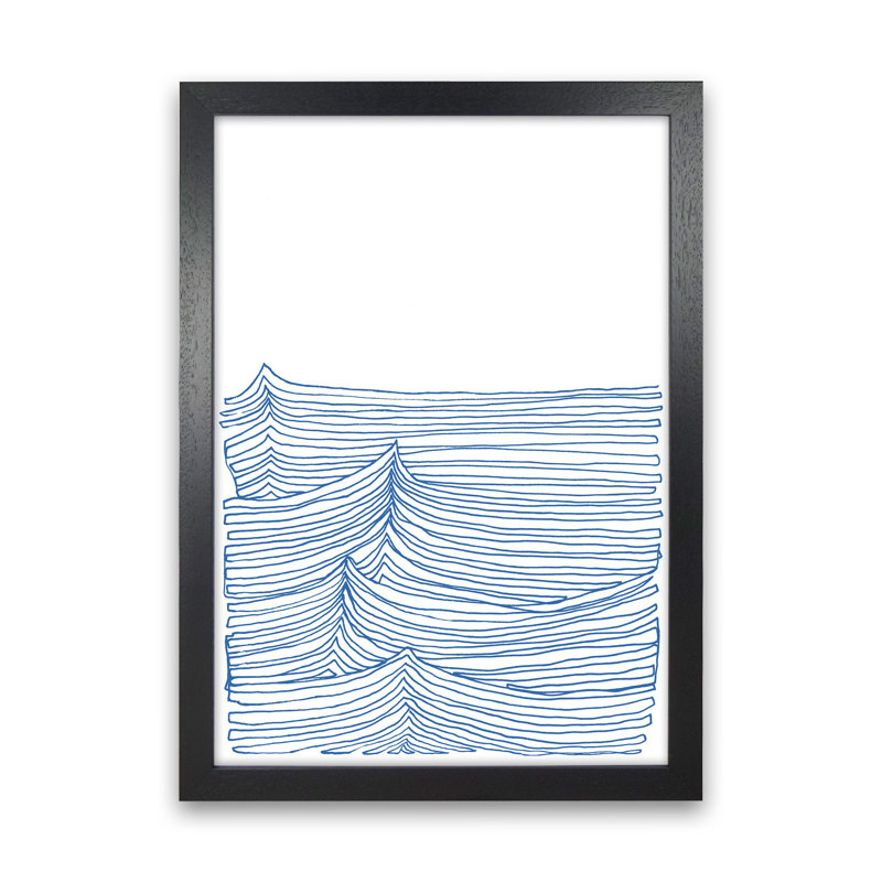 Continuous Sea Blue by Carissa Tanton - Print, 63cm H x 46cm W x 3cm D, Black Framed