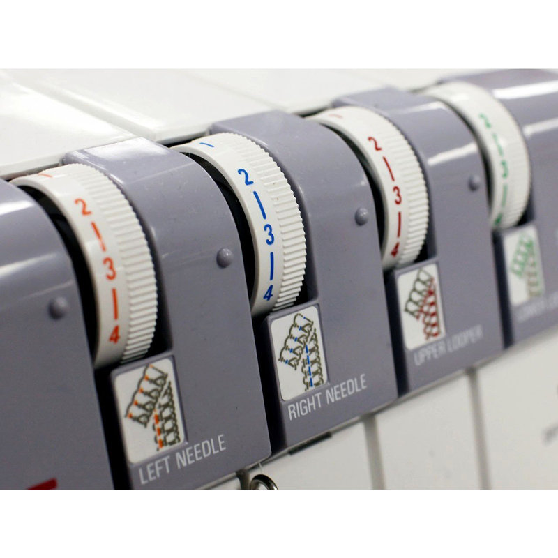 Janome MyLock 634D White and Purple Electronic Serger