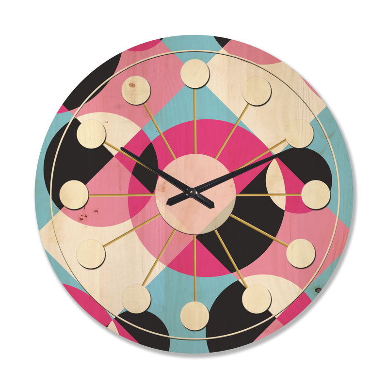 Horloge murale abstraite géométrique I, Grand