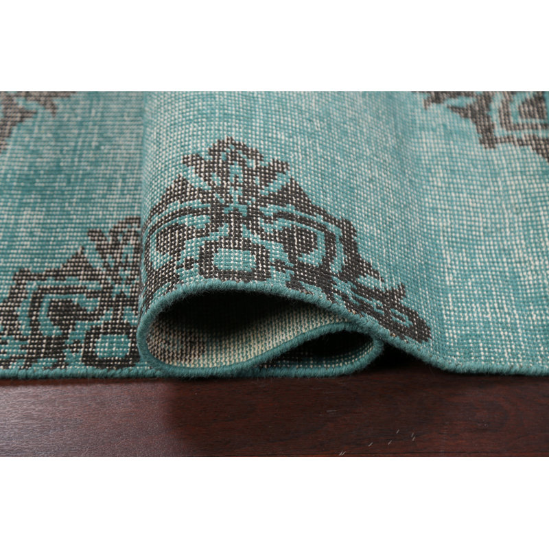 One-of-a-Kind 3'7" X 5'6" New Age Wool Area Rug in Green