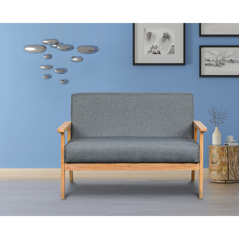 Canapé l 45 po, Gris, Naturel