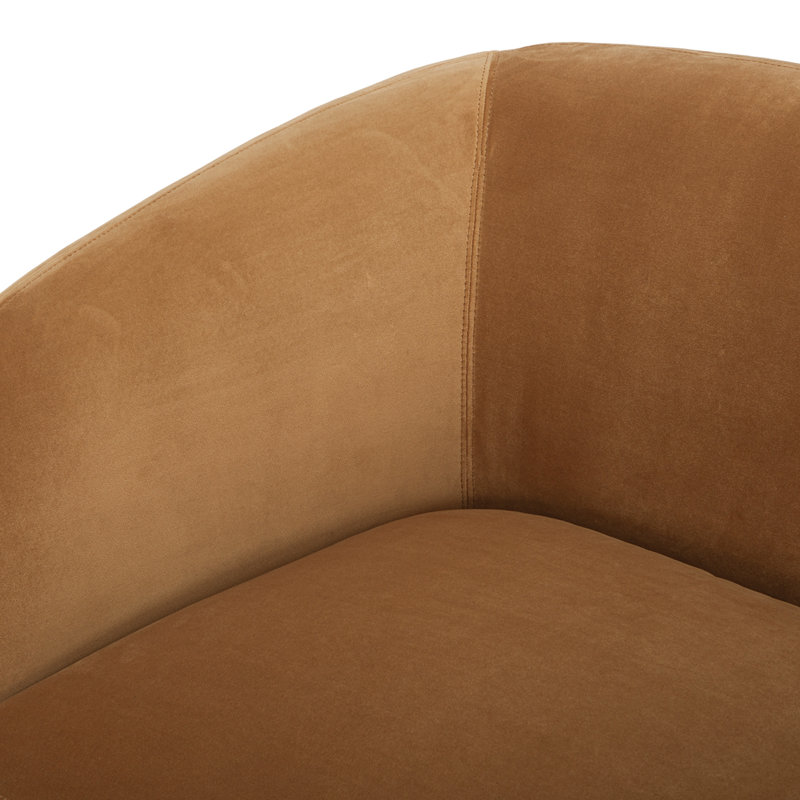 Fauteuil d'appoint Penelope, Faux mohair brun clair