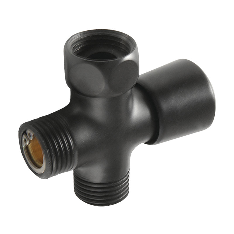 Kingston Brass Shower Scape Shower Arm Diverter, Matte Black