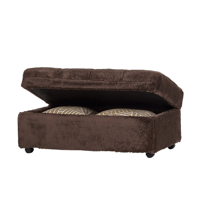 Repose-pieds avec rangement Hughes Furniture, chocolat d'hiver 21700, Chocolat d'hiver