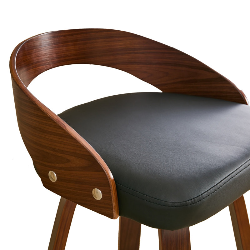 Tabouret de comptoir pivotant 24,8 po Ljoka, Noir