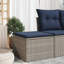 Tabouret de jardin en rotin de polyester gris 21,65 x 21,65 x 14,57 vidaXL-114604370-114604373