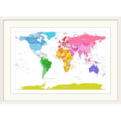 «Continents World Map» par Francy, impression