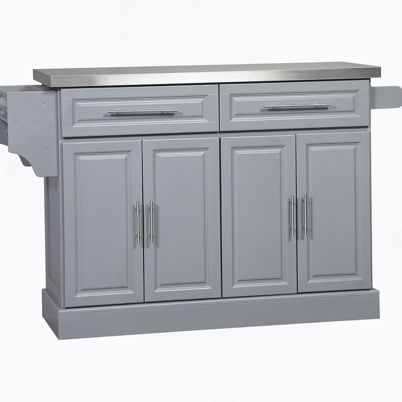Îlot de cuisine roulant, gris, Gris