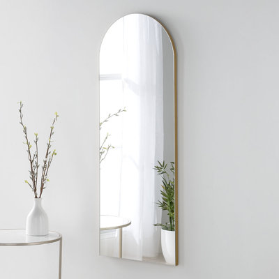 Fernelius Arched Framed Wall Mounted Full Length Mirror