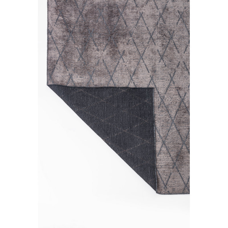 Rapture Geometric Shapes Area Rug in Gray, Square 9'