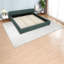 Lit confortable en chenille très grand, design moderne avec tête de lit