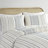 King/ King Chenille Cotton Duvet Cover Mini - Geometric Patterns, Solid Dyed Reverse, Printed With Sophisticated Style, Overlap Opening Shams
