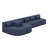 Upholstered Sofa Free-Combined Sofa Couch With Two Chaise Lounge And Five Back Pillows-115839029
