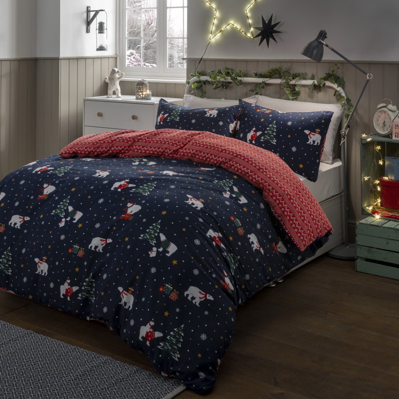 Christa Cotton Animal Print Duvet Cover Set with Pillow Shams Included, Single Duvet Cover + 1 Standard 