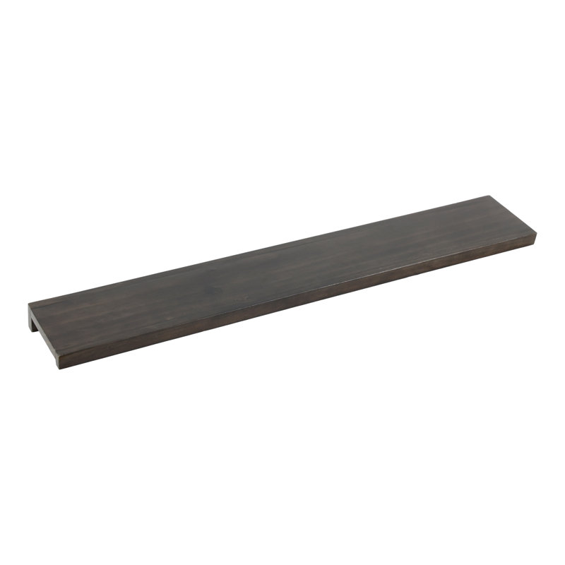 Tablettes flottantes en bois massif, Noyer foncé, H 1,85 po x l 48,03 po x P 5,51 po