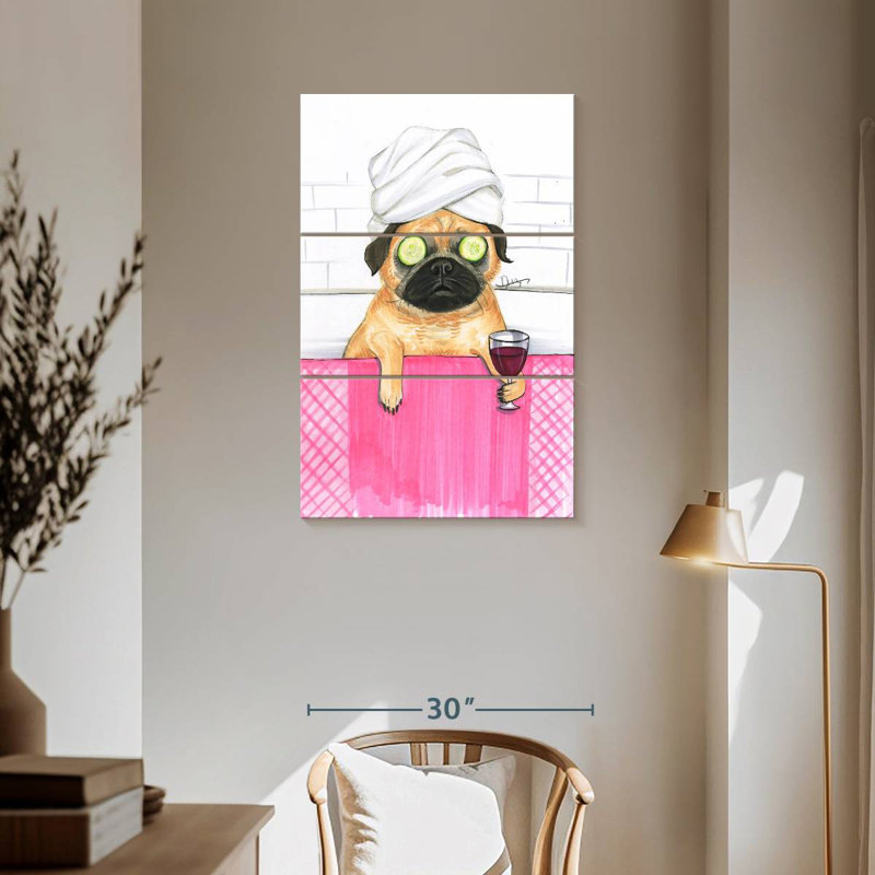 Ketti Pug Bath, 57" H x 36" W