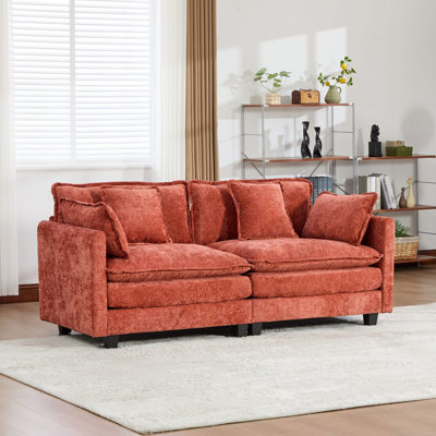 Causeuse de canapé Cloud (le repose-pieds n'est pas inclus), canapé modulaire moderne, coussin de siège rembourré à double couche confortable, tissu chenille respirant