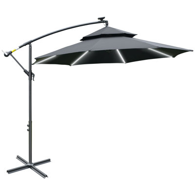 Raylee 295cm Lighted Cantilever Parasol