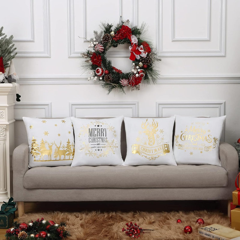 Housse de coussin en velours Hartger