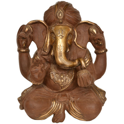 Sculpture en laiton 14 po Pagadi Ganesha