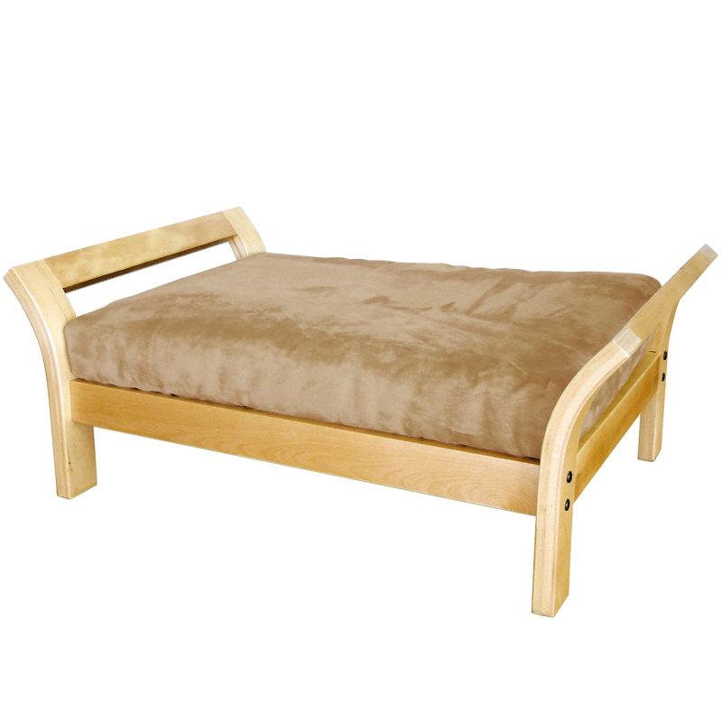 Chowdury Orthopedic Faux Suede Pet Bed, Small (32.5" W x 21" D x 12.5" H), Olive
