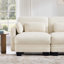 Canapé d'angle modulaire capitonné avec poufs amovibles-1443670429