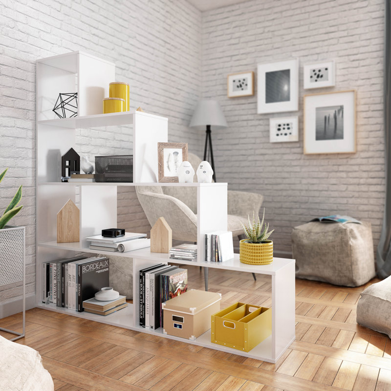 Anesh 145cm H x 145cm W Bookcase, White