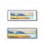 Cadre photo 12 x 36 bleu marine en métal avec passe-partout 10 x 30 et verre trempé, cadre panoramique avec ensemble de fixation murale, ensemble de 1