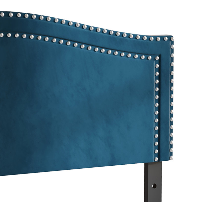 Tête de lit tapissier Duyne, Bleu marine, Très grand
