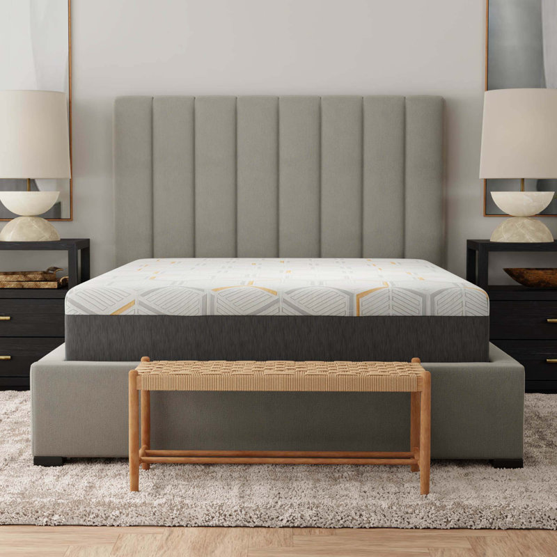 Premium Copper Gel Cooling Mattress with Edge Support and Air Grid Base for Split Head, 12", Extra-long Twin