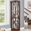 Vitrine de coin lumineuse pour présenter des objets de collection, du vin et des objets décoratifs, offrant un rangement fonctionnel et un design élégant-989363988