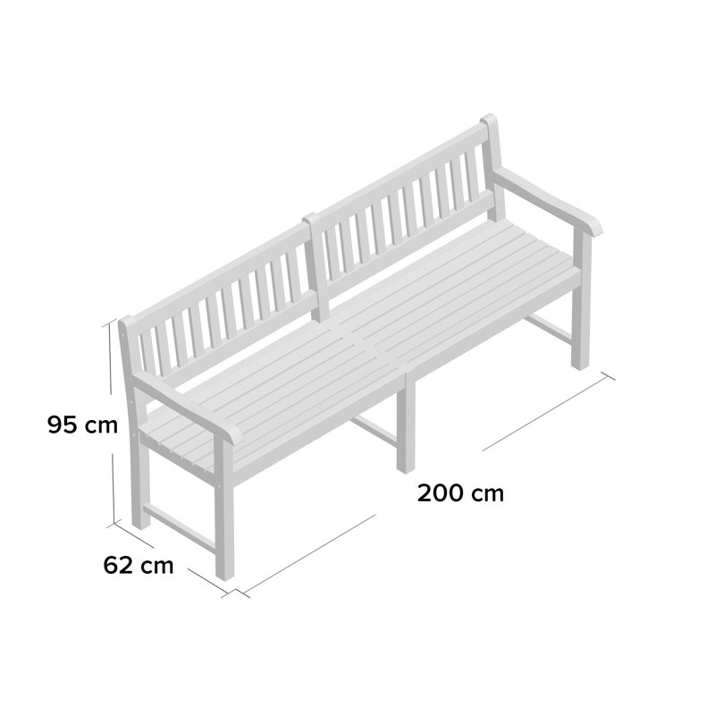 Lakeshore Solid Wood Acacia Outdoor Bench
