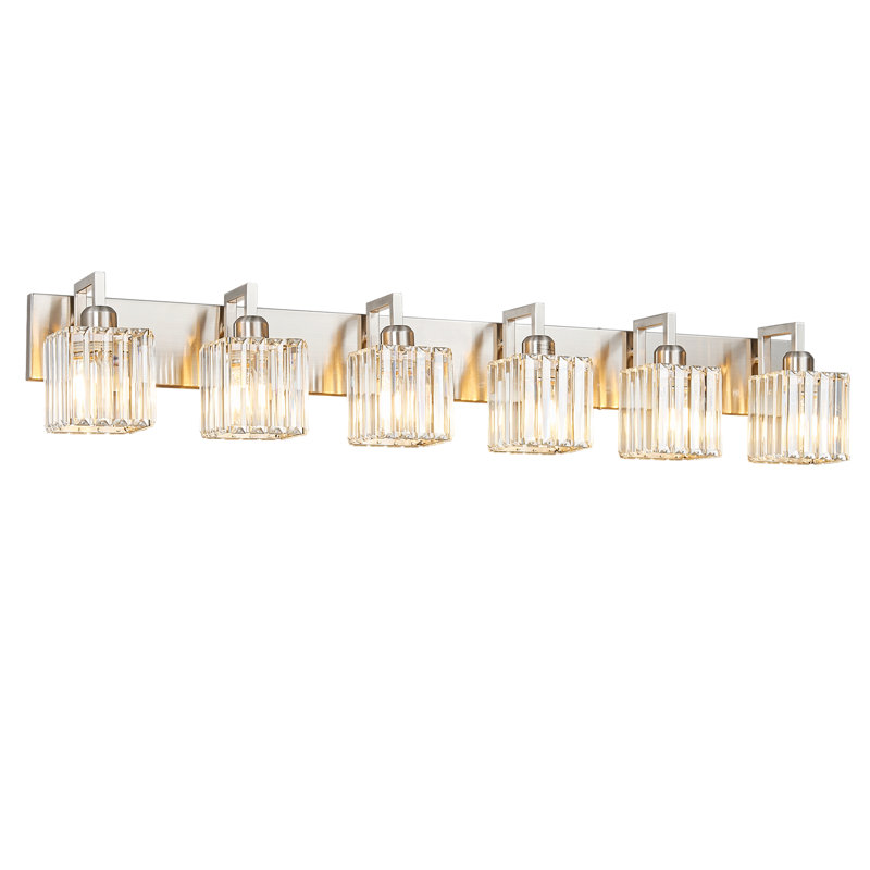 Kyneisha Vanity Light, 6 Lights, Sand Nickel