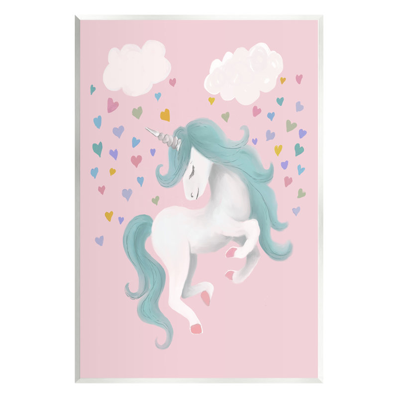 «Pink Pastel Unicorn Clouds» par Elizabeth Medley - impression, H 15 po x l 10 po x P 0,5 po, Unframed