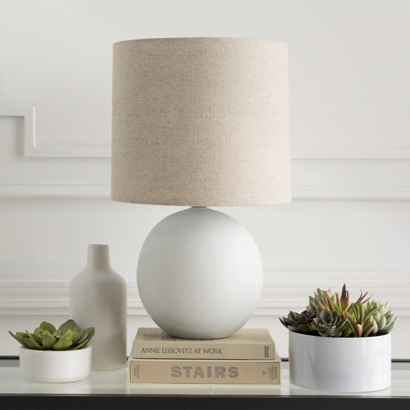 Lillian Ceramic Table Lamp, White