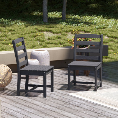 2-PC HDPE All-Weather Indoor/Outdoor Dining Chairs